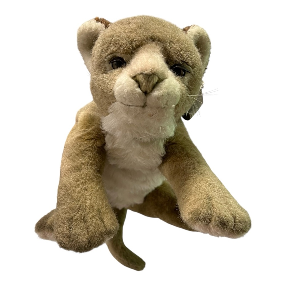 Avanti Mountain Lion VTG 1982 Realistic Plush Stuffed Animal 16” please read